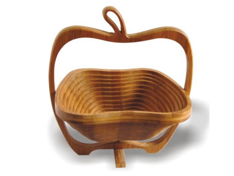 Bamboo wood is a natural material and therefore the color of the apple shape basket might differ slightly from another