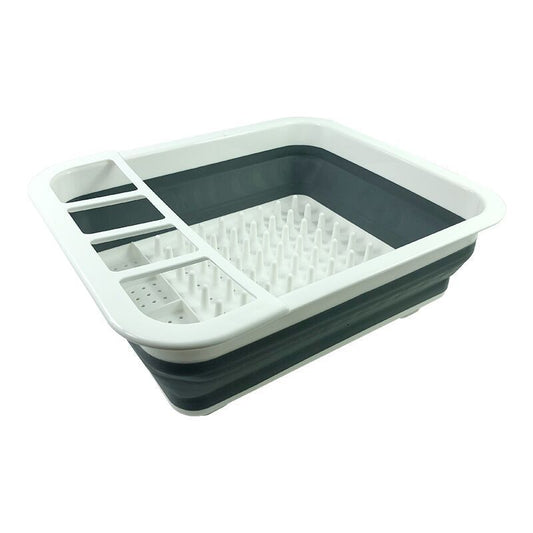 The foldable dish drying rack is great for small spaces. When done drying your dishes just collapse and store. 