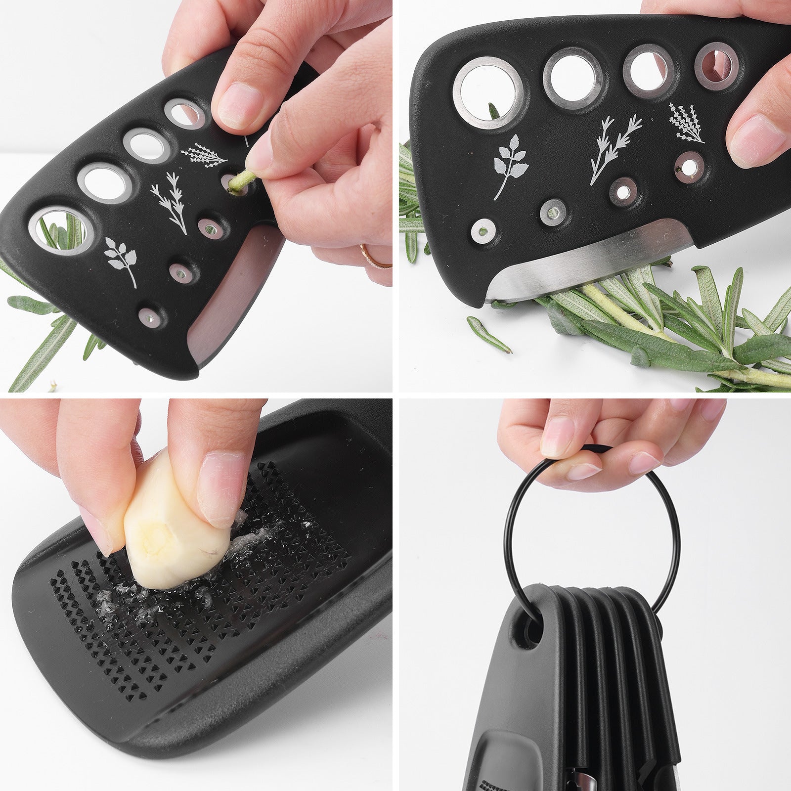 The different widgets each has its function making this a super versatile kitchen tool set to bring with you camping or traveling