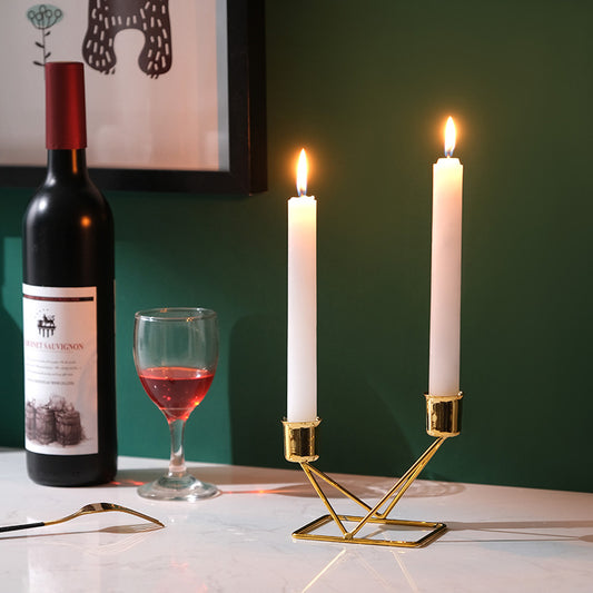 This two arm candle holder will look beautiful on your dining table