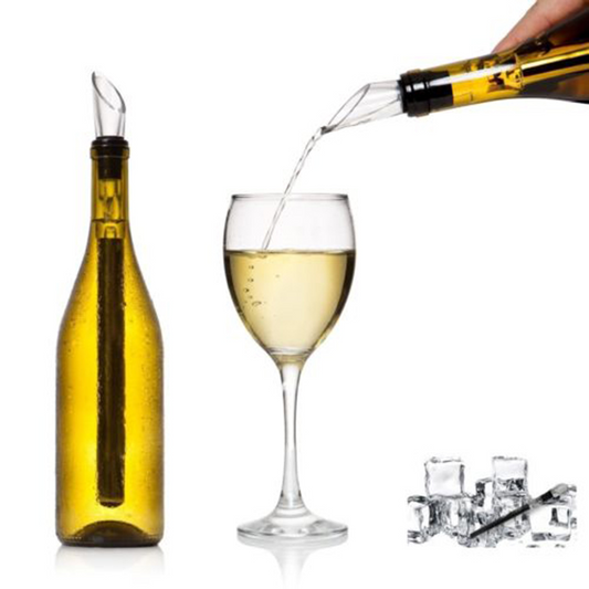 Insert the cooling stick in your bottle to keep the wine chilled for longer
