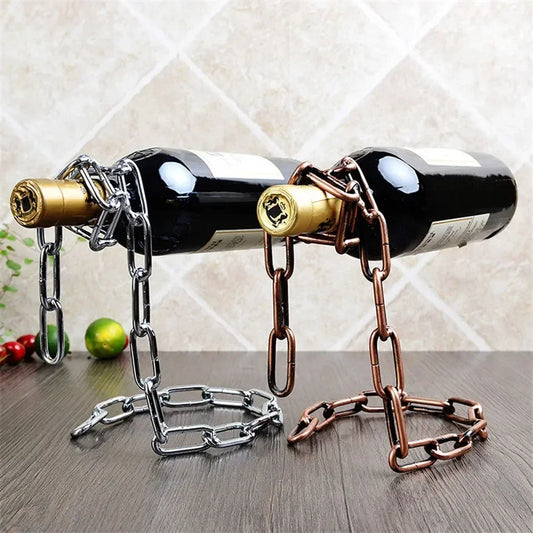 The Floating Chain WIne Holder - A fun way to display your favourite wine
