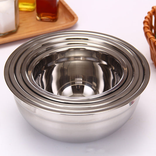 High quality stainless steel mixing bowls.  They nest together and will occupy very little space in your kitchen. 